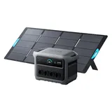 Anker SOLIX C1000 Gen 2 mit 400W Solarpanel, 2.000W (Spitzenleistung 3.000W) Solargenerator, vollständige Aufladung in 49 Minuten, 1.024Wh LiFePO4-Akku für Notstrom bei Stromausfällen und Camping