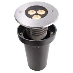 Bodeneinbauleuchte II WW Bodeneinbauleuchte IP67 silberfarben