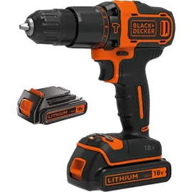 Black & Decker Akku-Schlagbohrschrauber BCKSB04 inkl. 2 x 1,5 Ah + Aufbewahrungsbox + 78-teiliges Zubehör-Set