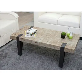 Mendler Couchtisch HWC-A15b, Wohnzimmertisch, Tanne Holz rustikal massiv MVG-zertifiziert 40x120x60cm