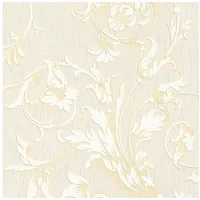 Profhome Textiltapete 0,53 m x 10 m 5,33 m2 Creme/Gold/Beige 956337