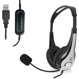 ewent EW3565, Kabelgebunden, Anrufe/Musik, 20 - 20000 Hz, 118 g, Kopfhörer, Schwarz, Weiß - Schwarz/Weiß