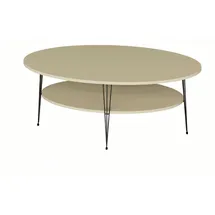 JV Möbel Moderner Beigefarbener Couchtisch Holz 59 x 47 x 109 cm