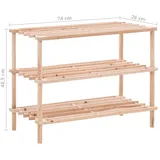 vidaXL Schuhregal 74 x 48,5 x 26 cm beige