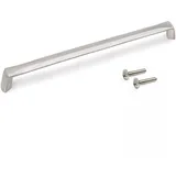 Emuca - Lot von 10 Möbelgriffe, L206mm, 192mm Achsenabstand, Zamak, Nickel satiniert