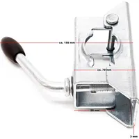 Wiltec Stützen für Anhänger 700 mm x ø 49 mm 2 Stück Anhängerstützen mit Klemmschellen Abstellstützen