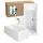 Calmwaters Rechteck Badewanne Komplettset 180 x 80 cm Ablaufgarnitur