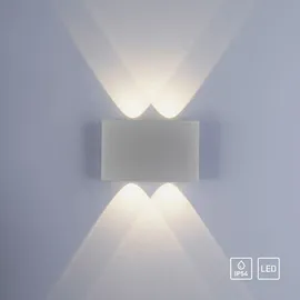 Paul Neuhaus Außenwandleuchte Aluminium, Kunststoff, Metall, Stahl 8,0 cm inkl. LED grau