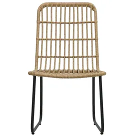 vidaXL Polyrattan Bistro Set 3-tlg. eiche