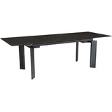 KADIMA DESIGN Esszimmertisch 180x95x77 cm Keramik Glas Esstisch Schwarz, Küchentisch ausziehbar bis 240 cm, Glastisch Groß, Speisetisch Esszimmer Rechteckig mit