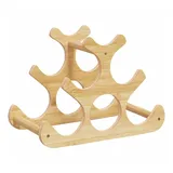 vidaXL Weinregal für 6 Flaschen 35x18x25,5 cm Bambus