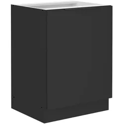 Küchen Unterschrank 60 cm SIENA Schwarz Küche Küchenzeile Küchenblock