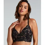 Hunkemöller Bügelloser BH "Gepolsterter bügelloser BH Andrea", Damen, Gr. 75C, Cup C, schwarz, 75% Polyamid, 18% Polyester, 7% Elasthan, BHs