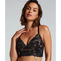Hunkemöller Bügelloser BH "Gepolsterter bügelloser BH Andrea", Damen, Gr. 75C, Cup C, schwarz, 75% Polyamid, 18% Polyester, 7% Elasthan, BHs