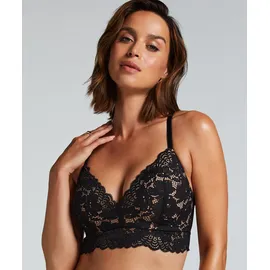 Hunkemöller Bügelloser BH "Gepolsterter bügelloser BH Andrea", Damen, Gr. 75C, Cup C, schwarz, 75% Polyamid, 18% Polyester, 7% Elasthan, BHs