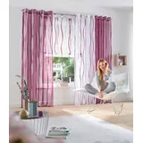 my home Gardine »Dimona«, (2 St.), 2er-Set, transparent, Voile, Polyester my home beere cm