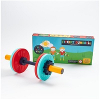 FitKidz Kurzhantel Kinder Kurzhantel Fitness Spielzeug Geschenkidee, (Set, mit Hantel, 4 Platten, 2 Sicherungsmuttern)