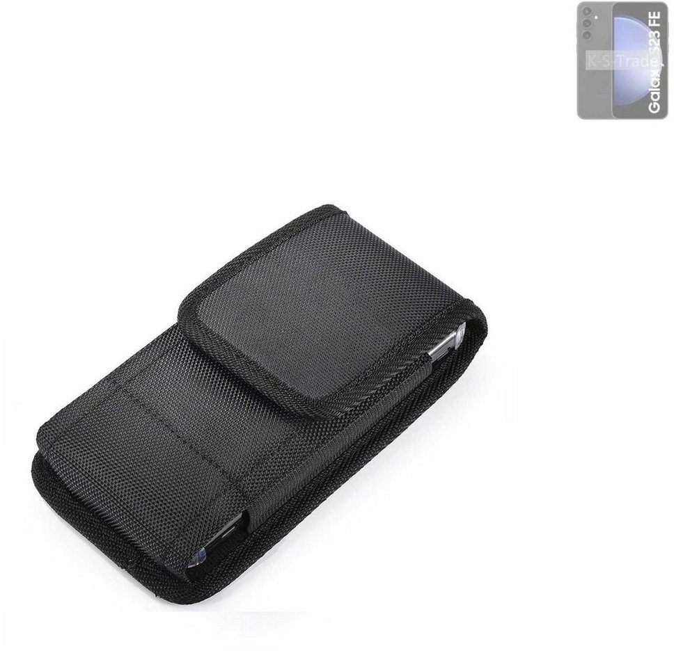 K-S-Trade Kameratasche für Samsung Galaxy S23 FE, Holster Gürteltasche Holster Gürtel Tasche wasserabweisend Handy schwarz