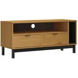 vidaXL FLAM TV-Lowboard 110x40x50 cm Braun Massivholz