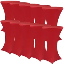 nyvi Stehtischhusse NYVIGala - Elastische Stretchhusse für Stehtische & Bistrotische Farbe:Rot;Größe:Ø 80-85 cm - 10er Set