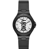 DKNY Damenuhr Chambers 3-Zeiger-Werk Nylon schwarz, NY6645