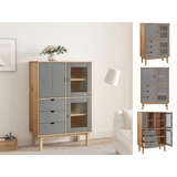 vidaXL OTTA Braun&Grau 85x43x125 cm Massivholz Kiefer