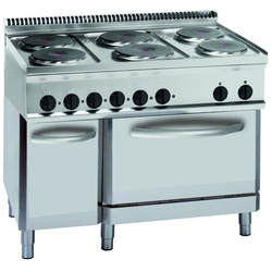 KBS Gastrotechnik KBS Elektro-Herd 6 Platten Umluft-Elektro-Backofen