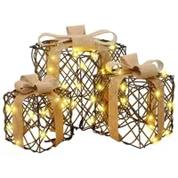 VidaXL Geschenkbox mit 60 LEDs 3 pcs Warmweiß 20