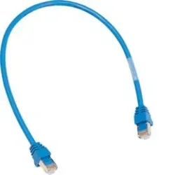 Hager ZZ45WAN200 Patch-Leitung mit 2xRJ45 Stecker für WAN-Anwendung, Farbe blau, Länge 2 m