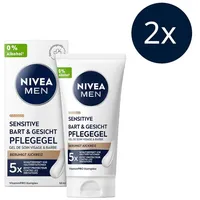 NIVEA MEN Sensitive Bart & Gesichtspflege Gel 2x 50ml