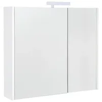 Evenes Spiegelschrank Akira mit LED-Beleuchtung, 2 Türen, Weiss Esche,