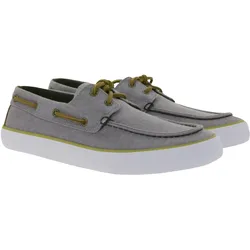 SPERRY Bahama II SC Herren Leinen-Sneaker Sommer-Schuhe Bootsschuhe STS24994 Grau/Braun - 41