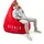 Diablo Chairs Diablo Gaming Sitzsack XXL Sitzkissen mit Füllung Gaming Sessel Kindersitzsack Beanbag für Kinderzimmer Wohnzimmer EPS Perlen Polyester 110 cm x 100 cm (Rot)
