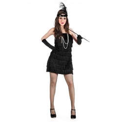 Limit Sport Kostüm Flapper schwarz, Raffiniertes Outfit für 20er Jahre Partys schwarz S
