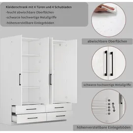OTTO home Drehtürenschrank Sylt 160 x 200 x 52 cm Weiß