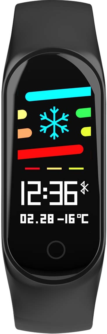 SBS Vital Fit Watch - Fitness-Tracker mit LCD-Farbdisplay, ideal zur Überwachung von Sportaktivitäten mit Herzfrequenzkontrolle, Schrittzähler, Schlafüberwachung, SMS- und Anrufbenachrichtigung Smart