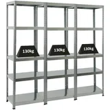 Proregal Mega Deal 3x Schwerlastregal Steel Eagle HxBxT 180 x 60 x 40 cm Fachlast 130 kg Verzinkt