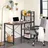VASAGLE Schreibtisch braun rechteckig, 4-Fuß-Gestell schwarz 120,0 x 56,0 cm
