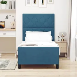 vidaXL Boxspringbett 100 x 200 cm Dunkelblau