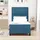 vidaXL Boxspringbett 100 x 200 cm Dunkelblau