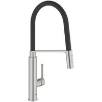 GROHE Feel - Einhand-Spültischarmatur (Profi-Brause, Schwenkbereich 360°), supersteel, 31489DC0