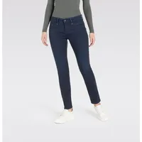MAC Rich Slim Jeans mit Umgeschlagenem Saum in Dunkelblau-D36