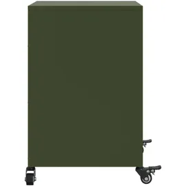 vidaXL Nachttisch Olivgrün 36x39x59 cm Stahl