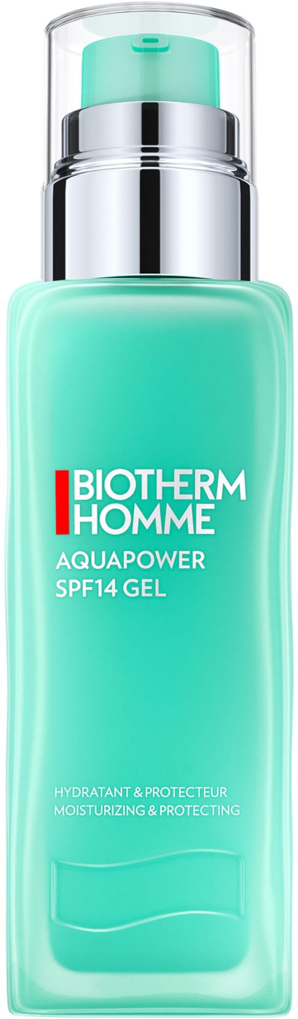 Biotherm Homme Aquapower SPF14 Gesichtsgel, erfrischende Tagespflege für Männer, mit Life Plankton und Oligo-Mineralien, pflegt und schützt vor UV-Strahlung und Umwelteinflüssen, 75 ml
