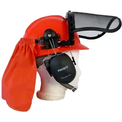 FUXTEC Forstschutzhelm mit Nackenschutz