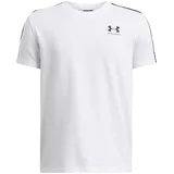 Under Armour B Icon Taped SS Trainingsshirt Weiß/Schwarz S