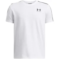 Under Armour B Icon Taped SS Trainingsshirt Weiß/Schwarz S