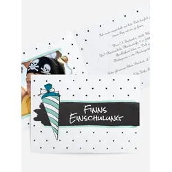 Einladung Schulanfang selbst gestalten mit Spruch und Fotos im Onlinedesigner bei Meine-Kartenmanufaktur.de