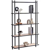 JV Möbel Aktenregal 35 x 180 x 110 cm Schwarz
