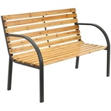 Juskys Gartenbank Modena – 2-Sitzer Sitzbank mit Armlehnen & Rückenlehne – 120x62x82 cm